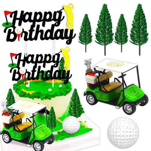 Roaring Good Time Golf Kuchen Dekoration Grün Kuchen Dekoration Golf Themen Figur Golf Partyzubehör Golf Party Favors Golf Geburtstags Dekoration von Roaring Good Time