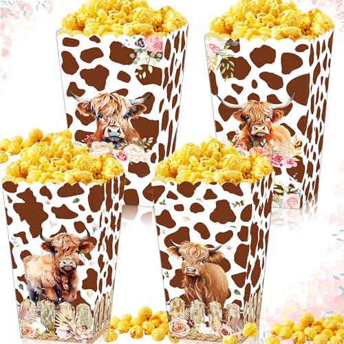 Roaring Good Time Hochlandkuh Popcorn Boxen Highland Cow Party Supplies Highland Cow Party Favors Bags Boxes Brown Cow Western Cake Toppers Highland Cow Party Favors von Roaring Good Time