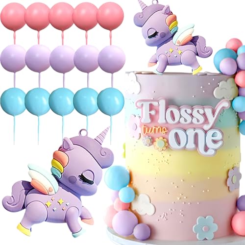 Roaring Good Time Pony Einhorn Kuchendekoration Pony Geburtstag Dekoration Einhorn Party Favors Regenbogen Kuchendekoration Regenbogen Geburtstag Dekoration Geburtstagskuchen Dekoration für Mädchen von Roaring Good Time