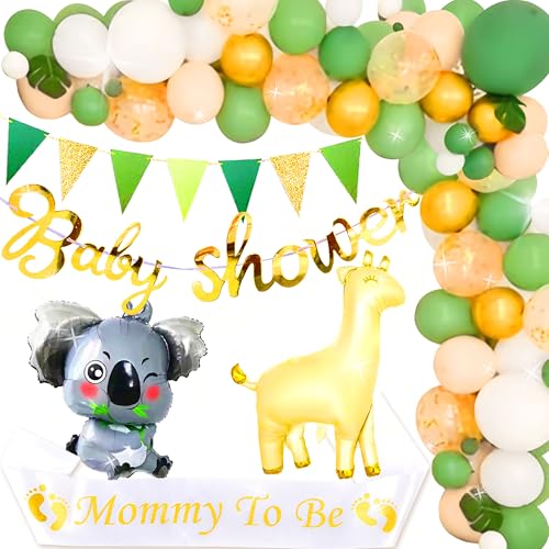 Roaring Good Time Salbei Grün Woodland Animals Decor Dschungel Tiere Ballons Girlande Schild Banner Salbei Grün Ballons von Roaring Good Time