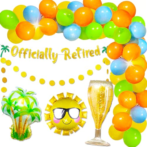 Roaring Good Time Strand Offiziell im Ruhestand Ballons Banner Zeichen Ballons Ruhestand Banner Happy Retirement Banner Ruhestand Dekorationen Ruhestand Party Dekorationen von Roaring Good Time