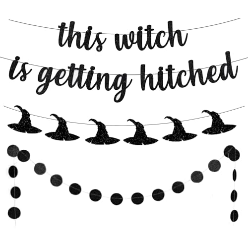 Roaring Good Time This Witch is Getting Hitched Banner Halloween Bachelorette Party Witch Bach Party Decorations Bridal Shower Party Supplies von Roaring Good Time