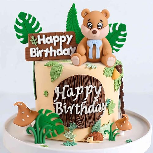 Roaring Good Time Woodland Geburtstag Deko Tortenaufleger Waldtiere Waldtiere Geburtstag Waldtiere Tortendeko Wald Tiere Kuchen Toppers von Roaring Good Time