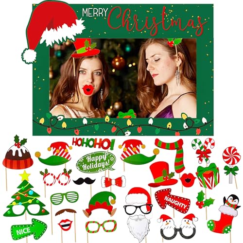 Roaring Good Time Weihnachten Photo Booth Requisiten Weihnachtsdeko Fotobox Accessoires Weihnachten Party Game Supplies Weihnachten Spiele Selfie Requisiten Lets Get Ugly Sweater Partydekoration von Roaring Good Time