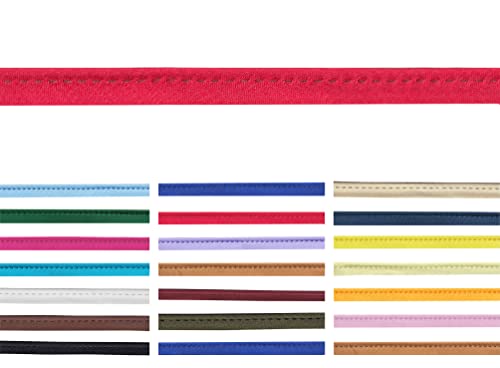 10 Meter lang 10mm breite Satin Paspelband zum nähen mit kordel in 20 Farben von Roban Fashion