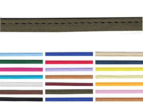 10 Meter lang 10mm breite Satin Paspelband zum nähen mit kordel in 20 Farben von Roban Fashion