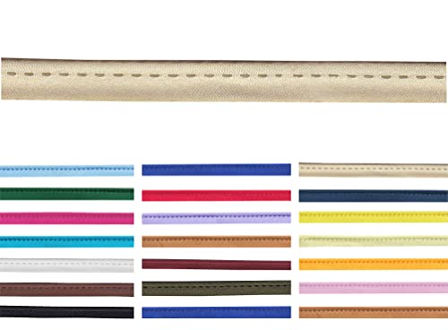 10 Meter lang 10mm breite Satin Paspelband zum nähen mit kordel in 20 Farben von Roban Fashion