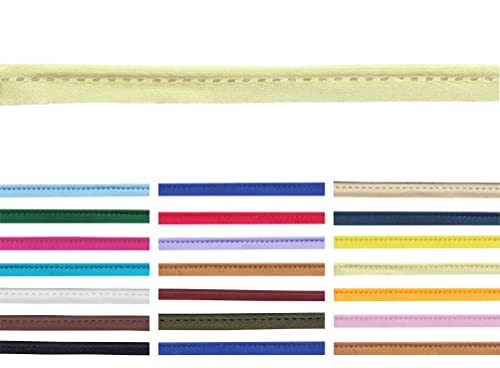 10 Meter lang 10mm breite Satin Paspelband zum nähen mit kordel in 20 Farben von Roban Fashion