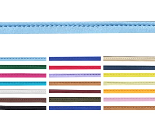 5 Meter lang 10mm breite Satin Paspelband zum nähen mit kordel in 20 Farben von Roban Fashion