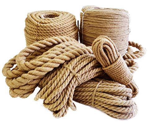 Juteseil 6mm von bis 60mm hanfseil Tau Dekorationen Seil Garten handlaufseil bootfahren hanfseile Tauziehen taue mehrzweck Utility sisal Twine Seil (Dicke 14mm,15 Meter) von Roban Fashion