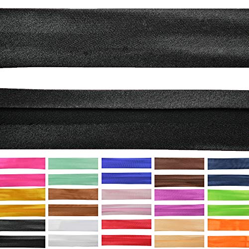 Satin Schrägband 20 mm breit Textilband Blende in 26 Farben von Roban Fashion