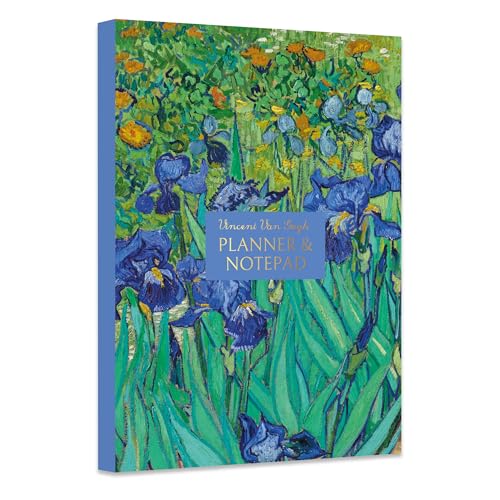 A5 Planer und Notizblock mit Haftnotizen – Van Gogh Iris Design von Robert Frederick