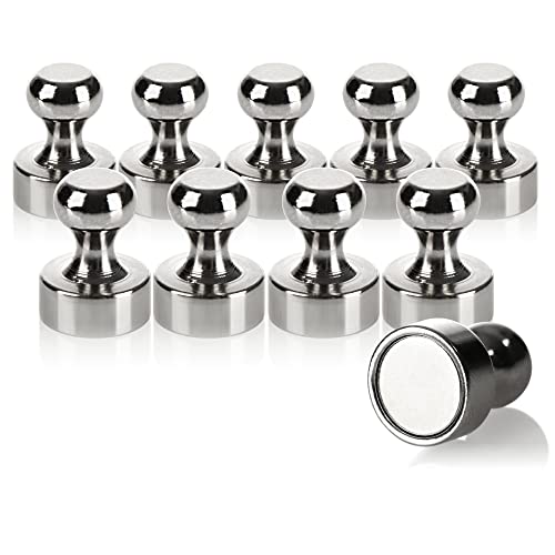 Robin Goods® 10x Neodym Magnet - Mini - Magnet für Whiteboard - starker Magnet für Haushalt und Büro - Büroutensilien (10 Stück - silberfarben) von Robin Goods