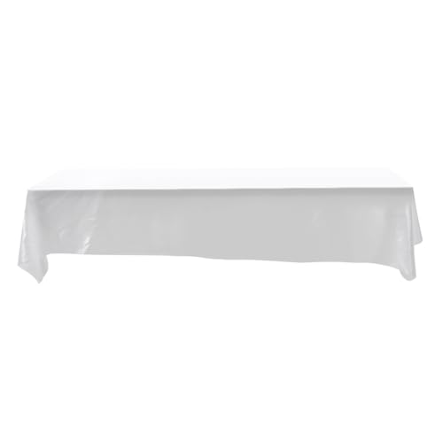 RockVOQRN Bankett-Tischdecke, rechteckig, schmutzabweisend, für Bankett, Hochzeit, Party, Dekoration, 145 x 320 cm, Schwarz (Weiß) von RockVOQRN