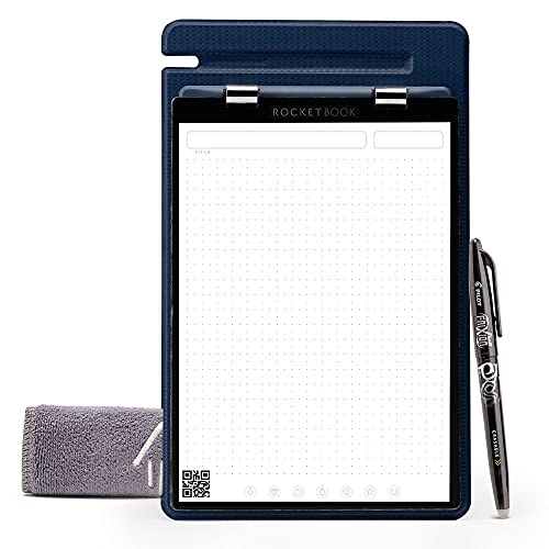 Rocketbook Orbit Legal Pad Executive – intelligenter wiederverwendbarer Rechtsblock – Marineblau, liniert/Punktraster von Rocketbook