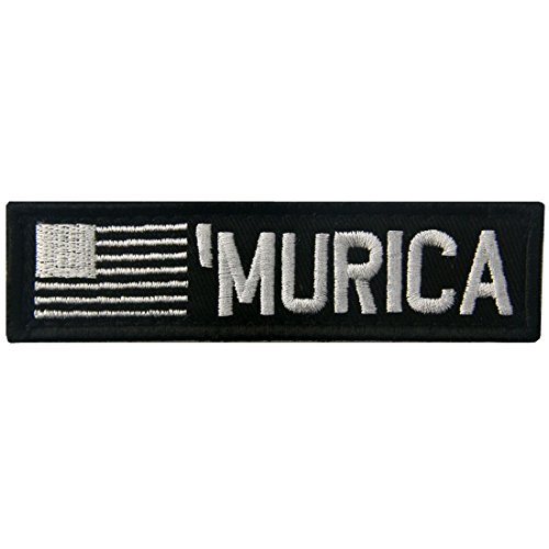 Murica USA Flag Patch Embroidered Tactical Applique Army Morale Hook & Loop Emblem von Rocking Planet