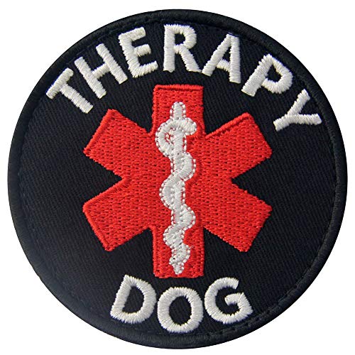 Rocking Planet Service Hunde-Aufnäher Therapie Hundegeschirr Applikation bestickter Verschluss Haken & Schlaufe Emblem, Therapy Dog von Rocking Planet