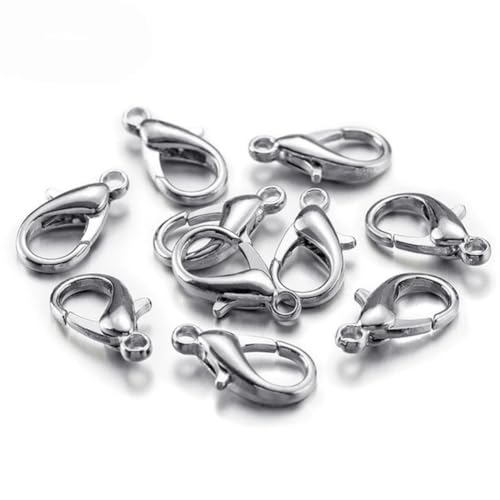 Rockreyoa 100 Stück Kettenverschluss Karabinerverschlüsse Halsketten Verschluss Sprungringöffner Schmuck Verschlüsse Zubehör für Schmuckherstellung, DIY Ohrring Armband Weiß k Farbe 10mm Rockreyoa 100 Stück Kettenverschluss Karabinerverschlüsse Halsketten Verschluss Sprungringöffner Schmuck Verschlüsse Zubehör für Schmuckherstellung, DIY Ohrring Armband Weiß k Farbe 10mm von Rockreyoa
