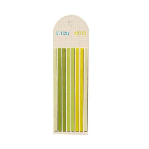 Rockreyoa 160 Stück Transparente Haftnotizen Lange Haftstreifen Selbstklebend Sticky Notes Schmal und Kleine Klebezettel Index Tabs Beschreibbar Seiten Marker für Büro Schule Stil 2 2 Packs von Rockreyoa