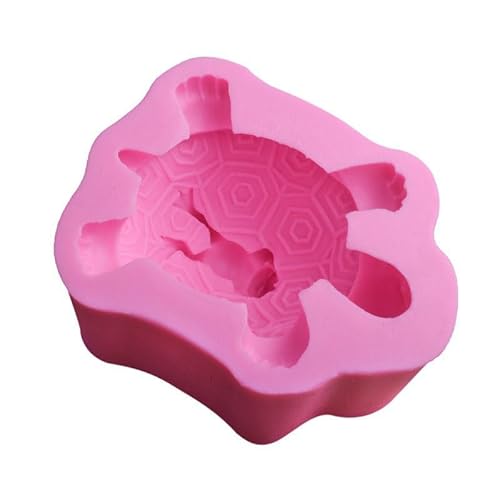 Rockreyoa 3D Schildkröte Silikonform Tier Silikonform Thema Tier Silikon Backformen DIY Fondant Backformen Seife Formen Kerze Handmade Formen für Dekorieren Kuchen Gelee Mousse Groß von Rockreyoa