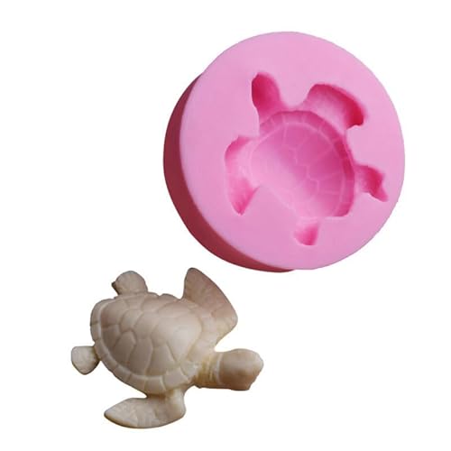 Rockreyoa 3D Schildkröte Silikonform Tier Silikonform Thema Tier Silikon Backformen DIY Fondant Backformen Seife Formen Kerze Handmade Formen für Dekorieren Kuchen Gelee Mousse Klein von Rockreyoa