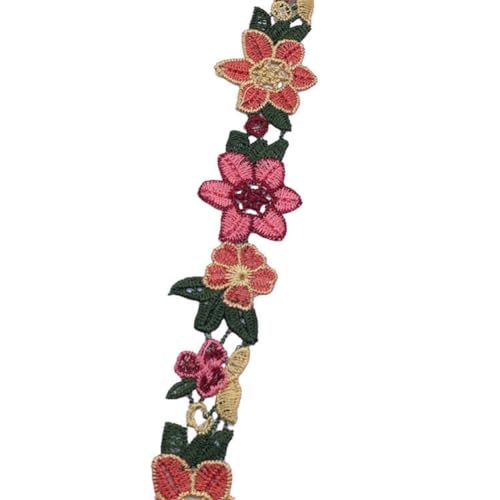 Rockreyoa Blumen Spitzenband Rose Spitzenborte Stickerei Spitzenbordüre Vintage Geschenkband Gestickte Dekoband Spitze Trim für DIY Nähen Basteln Hochzeit Party Kleidung Verzierungen 3.5cm 1 Yard von Rockreyoa