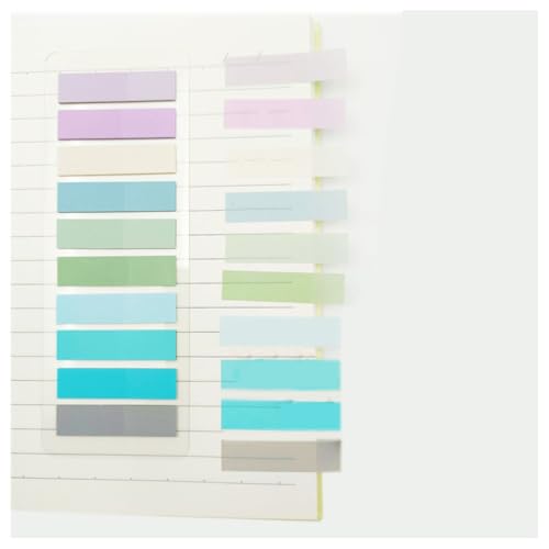 Rockreyoa Mehrfarbig Selbstklebende Haftnotizen Transparent Haftstreifen Index Sticker Tabs Pastell Haftmarker Beschreibbare Textstreifen Klebezettel zum Markieren und Hervorheben Style 10 2 Packs von Rockreyoa