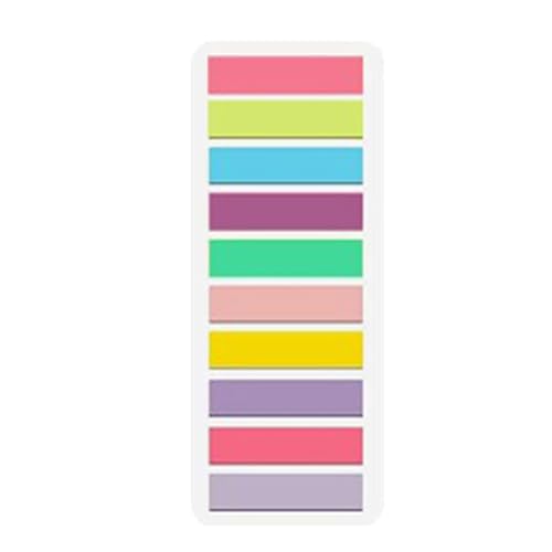 Rockreyoa Mehrfarbig Selbstklebende Haftnotizen Transparent Haftstreifen Index Sticker Tabs Pastell Haftmarker Beschreibbare Textstreifen Klebezettel zum Markieren und Hervorheben Style 16 2 Packs von Rockreyoa