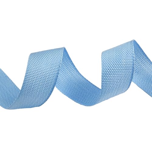 Rockreyoa PP Gurtband Edge Wrap Gurtband Twill-Band Weiches Gewebe Gurtband Schrägband Nähen Binden Fischgräten Gurtband Rolle Gurtband Reite Flache Schnüre Aus Gurtband DIY 20m #Himmelblau 20mm von Rockreyoa