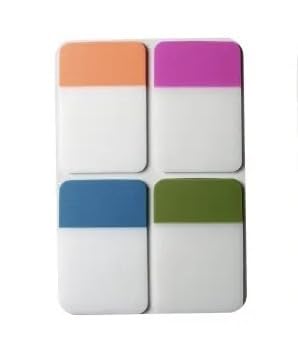 Rockreyoa Plastik Haftstreifen Tabs Beschreibbare ISelbstklebende Haftnotizen Page Marker Sticky Notes ndex Sticker Tabs Haftmarker Textstreifen zum Lesen von Notizen, Bücher Style 2 4 Stück von Rockreyoa