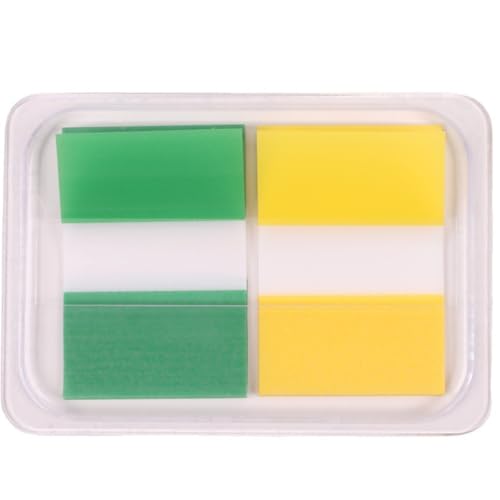 Rockreyoa Selbstklebend Haftnotizen Transparente Haftstreifen Index Tabs Page Marker Sticky Notes Haftmarker Film Repositionierbar Schreibbar für Seitenmarkierung Lesezeichen Tagebuch Ordner 6 Stück von Rockreyoa