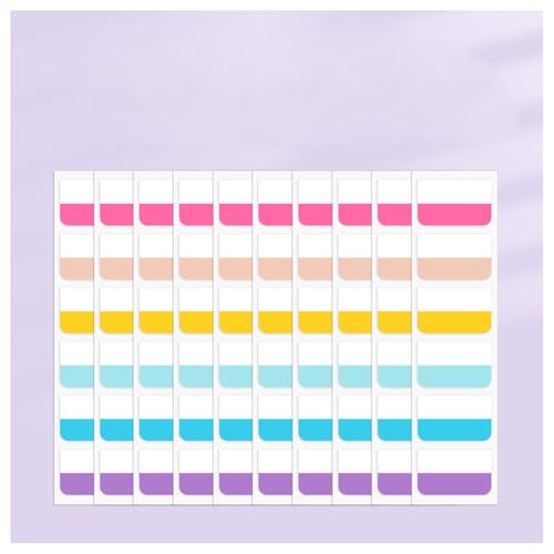 Rockreyoa Transparent Haftnotizen Selbstklebend Haftstreifen 3 Größen Index-Tabs Beschreibbare Page Marker Note Flags für Bücher Notebooks Datei-Klassifizierung Bunt 60Stück 2 Packs von Rockreyoa