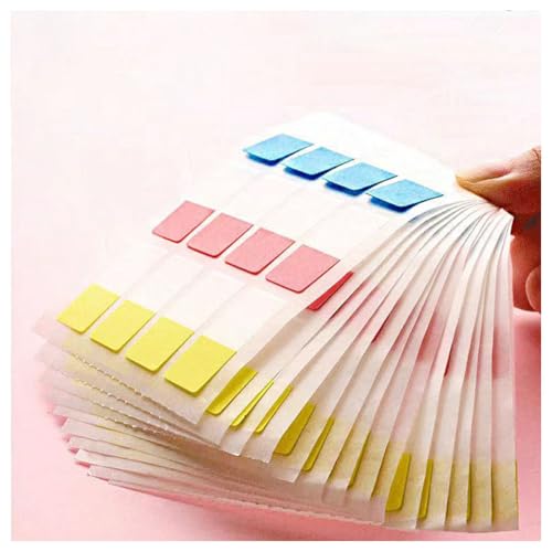 Rockreyoa Transparent Haftnotizen Selbstklebend Haftstreifen 3 Größen Index-Tabs Beschreibbare Page Marker Note Flags für Bücher Notebooks Datei-Klassifizierung Klein 120 Stück 2 Packs von Rockreyoa