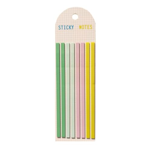 Rockreyoa Transparente Haftnotizen Lange Haftstreifen Selbstklebend Sticky Notes Schmal und Kleine Klebezettel Index Tabs Beschreibbar Seiten Marker für Büro Schule Stil 1 2 Packs von Rockreyoa