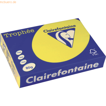 Rodeco Kopierpapier Trophee A4 80g/qm VE=500 Blatt kanariengelb von Rodeco