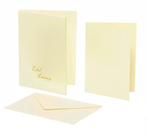 Rössler 2234705802 - Edel Leinen - Kartenmappe DIN A6/C6, ivory von Rössler Papier