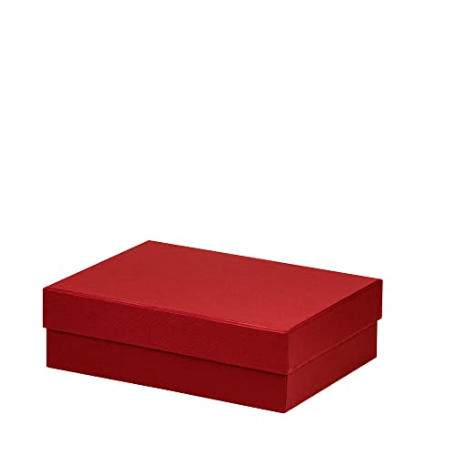 Rössler Papier 13401453363 - Boxline Kartonage rechteckig, 196 x 264 x 80 mm, Rot, 1 Stück von Rössler Papier