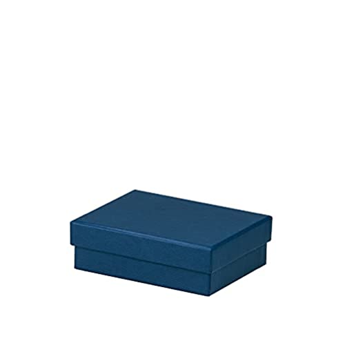 Rössler Papier 13401453907 - Boxline Kartonage rechteckig, 96 x 128 x 40 mm, Navy, 1 Stück von Rössler Papier