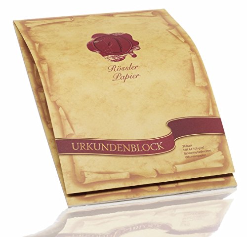 Urkundenblock - 20/DIN A4, beidseitig bedruckt von Rössler-Papier