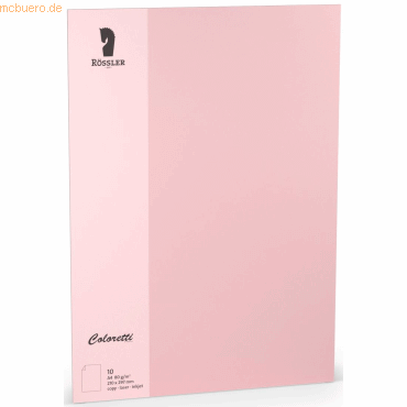 Rössler Briefpapier Coloretti A4 80g/qm VE=10 Blatt rosa von Rössler