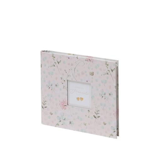 Rössler SOHO Fotoalbum zum Einkleben | Fotoalbum weiße Seiten | Fotoalbum zum selbstgestalten | Hochzeit | Photo Album | 230x220mm | 1 Stück | Farbe: Rosa | Floral von Rössler Papier