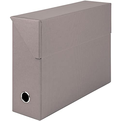 Rössler Papier 1319452493 - S.O.H.O. Archivbox, mit seitlicher Klappe und Griffloch, Taupe, 9,5 x 33,5 x 25,5 cm, 1 Stück von Rössler Papier