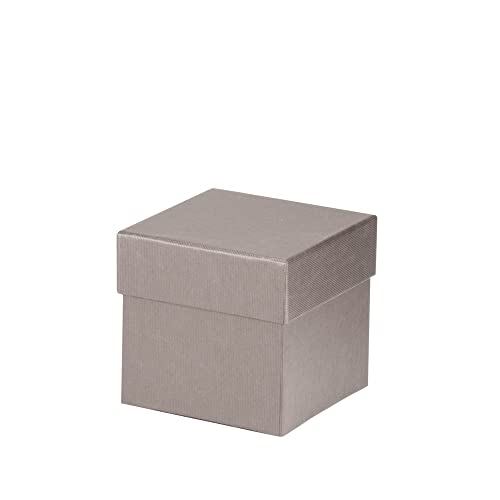 Rössler 13421453491 - Boxline Kartonage quadratisch, 105 x 105 x 105 mm, Taupe, 1 Stück von Rössler Papier