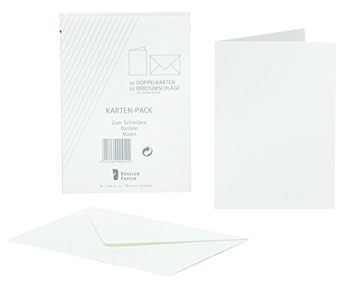 Rössler 21001001 - Kartenpack DIN A6/C6 hd, weiß von Rössler Papier