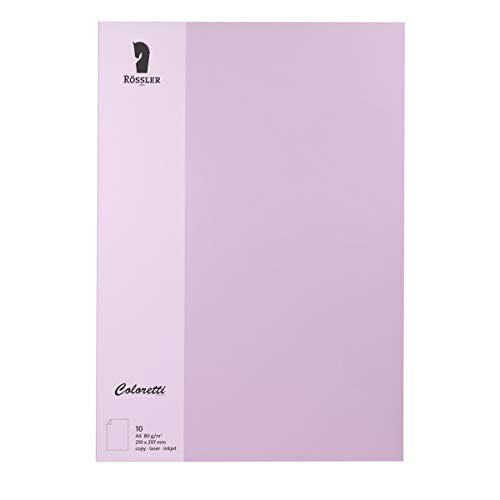 Rössler 220701538 - Coloretti Briefpapier, 80g/m², DIN A4, lavendel, 10 Blatt von Rössler