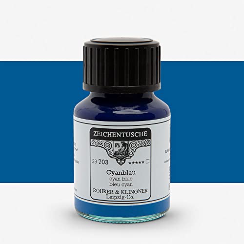 Rohrer & Klingner Zeichentusche Cyanblau 50 ml von Rohrer & Klingner