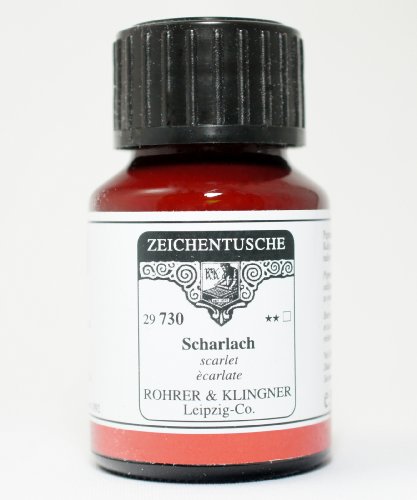 Rohrer & Klingner Zeichentusche Scharlach 50 ml von Rohrer & Klingner
