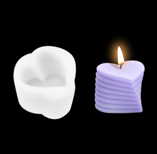 Rolin Roly 3D Herzform Silikon Spirale Kerzengießformen aus Silikon Liebe Kerzenform Rotierende für kerze Valentinstag Dekorative Geschenke (1PCS) von Rolin Roly