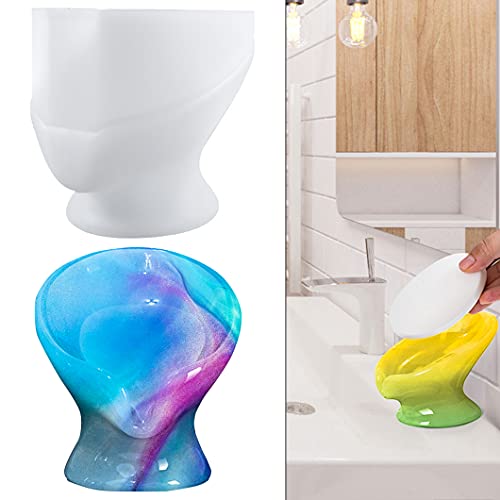 Rolin Roly Seifenschale Silikonform Seife Drain Harzform Lotus Blatt Halter Epoxid Gießform Resin Soap Silicone Molud for DIY Leaf Soap Dish Schmuckteller Haus Dekoration von Rolin Roly