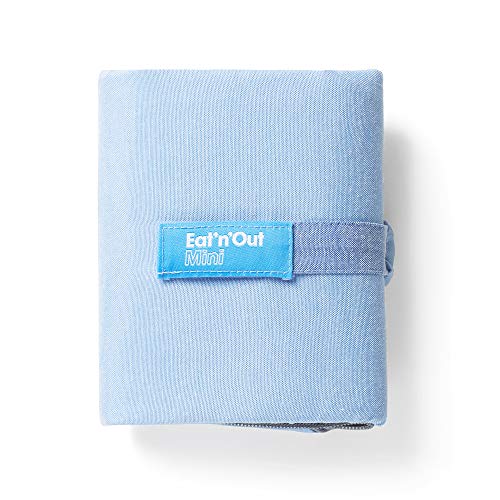 Roll'eat ®- Eat'n'Out Mini Nature Kühltasche | Wasserfeste Wiederverwendbare Brotdosentasche mit Reißverschluss | Umwandelbar in eine Tischdecke | BPA frei | Blau von Roll'eat